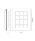 Flush Wall Lamp 216mm x 178mm with Square Grid Cover, 14W LED IP44, 4000K, Stainless Steel , Frosted Polycarbonate Diffuser
