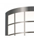 Flush Wall Lamp 216mm x 178mm with Square Grid Cover, 14W LED IP44, 4000K, Stainless Steel , Frosted Polycarbonate Diffuser