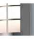 Flush Wall Lamp 216mm x 178mm with Square Grid Cover, 14W LED IP44, 4000K, Stainless Steel , Frosted Polycarbonate Diffuser