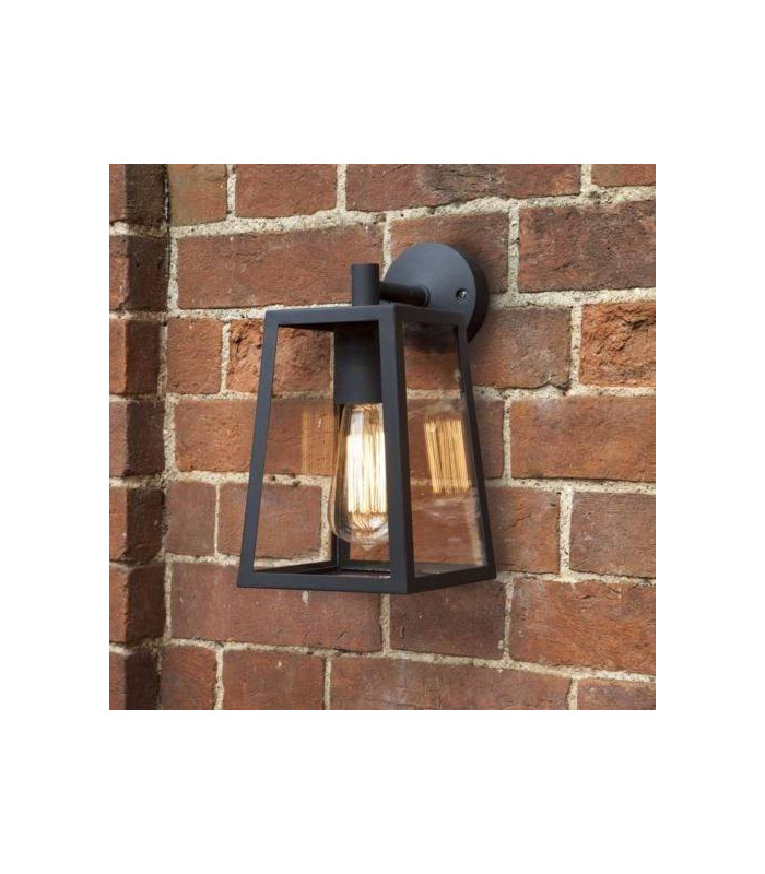 1 Light Outdoor Wall Light Black, E27