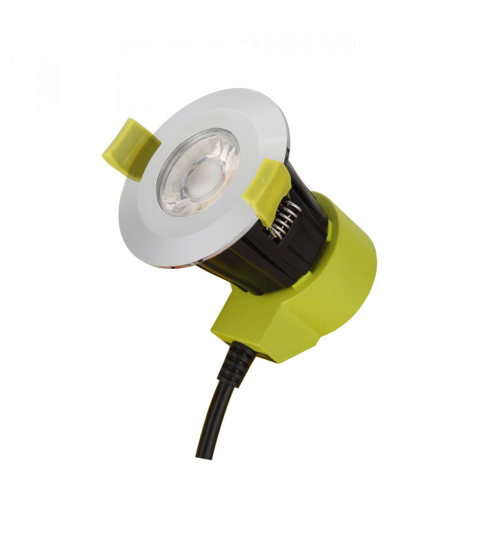 Dimmable LED Recessed Downlight, Polished Chrome, 38 deg. Beam Angle, 760lm, 2700K, IP65, DRIVER INCLUDED