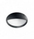 1 Light Half Diffuser Outdoor Flush Wall Light Black IP66, E27
