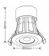 Dimmable LED Recessed Downlight, Matt Black, 38 deg. Beam Angle, 760lm, 2700K, IP65, DRIVER INCLUDED