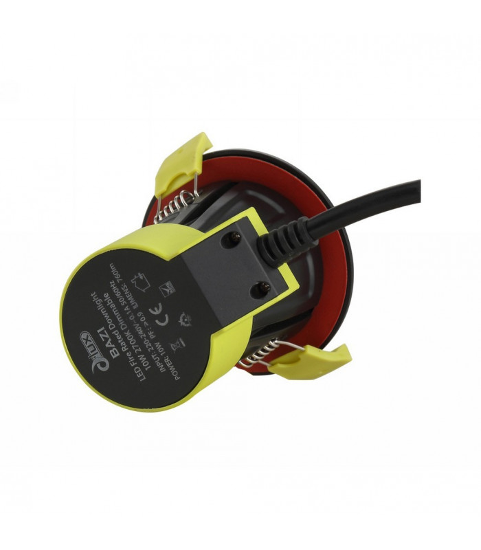 Dimmable LED Recessed Downlight, Matt Black, 38 deg. Beam Angle, 760lm, 2700K, IP65, DRIVER INCLUDED