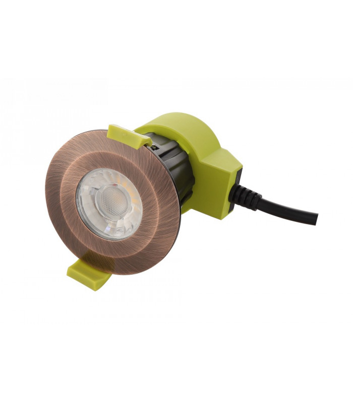 Dimmable LED Recessed Downlight, Antique Copper, 38 deg. Beam Angle, 760lm, 2700K, IP65, DRIVER INCLUDED