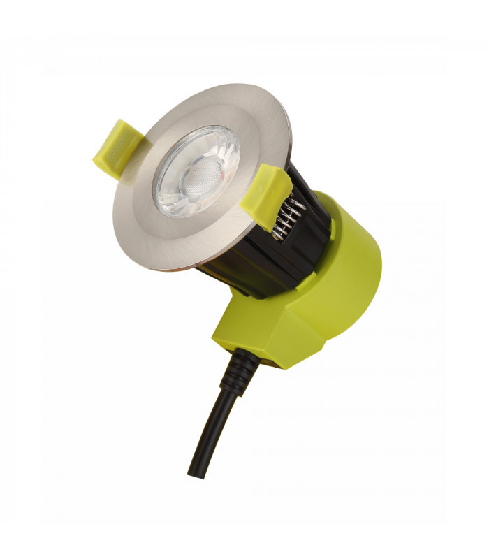 Dimmable LED Recessed Downlight, Satin Nickel, 38 deg. Beam Angle, 800lm, 4000K, IP65, DRIVER INCLUDED