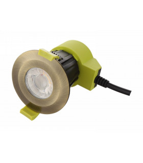 Dimmable LED Recessed Downlight, Antique Brass, 38 deg. Beam Angle, 800lm, 4000K, IP65, DRIVER INCLUDED
