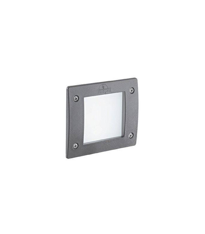 LED 1 Light Square Outdoor Recessed Light Grey IP66