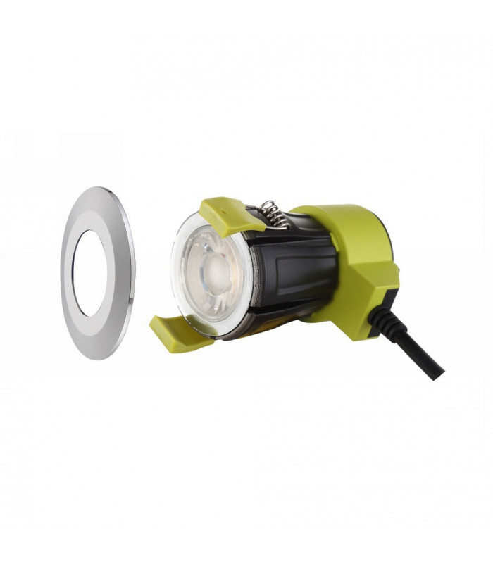 Dimmable LED Recessed Downlight, Polished Chrome, 38 deg. Beam Angle, 840lm, 5000K, IP65, DRIVER INCLUDED