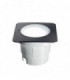 LED 1 Light Large Square Outdoor Recessed Light Black IP67