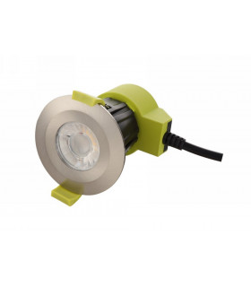 Dimmable LED Recessed Downlight, Satin Nickel, 38 deg. Beam Angle, 840lm, 5000K, IP65, DRIVER INCLUDED