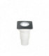LED 1 Light Small Square Outdoor Recessed Light Black IP67, GU10