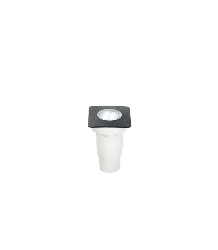 LED 1 Light Small Square Outdoor Recessed Light Black IP67, GU10