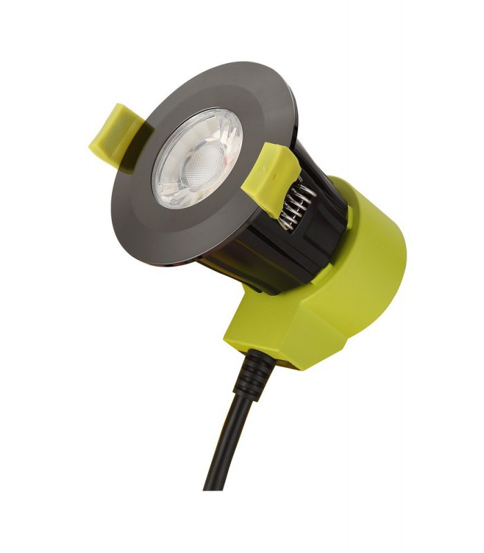 Dimmable LED Recessed Downlight, Black Chrome, 38 deg. Beam Angle, 840lm, 5000K, IP65, DRIVER INCLUDED
