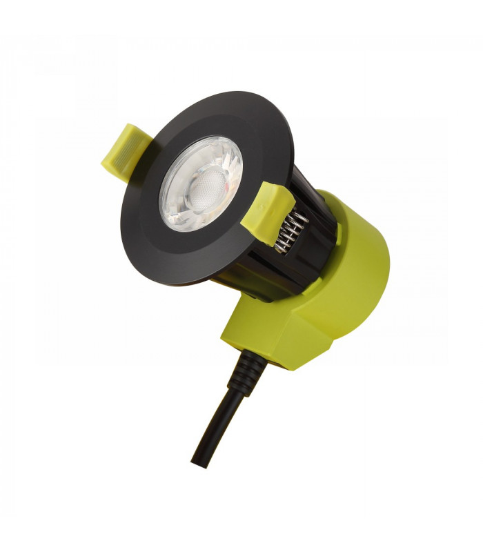 Dimmable LED Recessed Downlight, Matt Black, 38 deg. Beam Angle, 840lm, 5000K, IP65, DRIVER INCLUDED