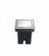 1 Light Square Recessed Spotlight Steel IP65, G9