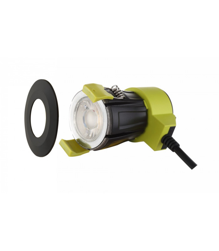 Dimmable LED Recessed Downlight, Matt Black, 38 deg. Beam Angle, 840lm, 5000K, IP65, DRIVER INCLUDED
