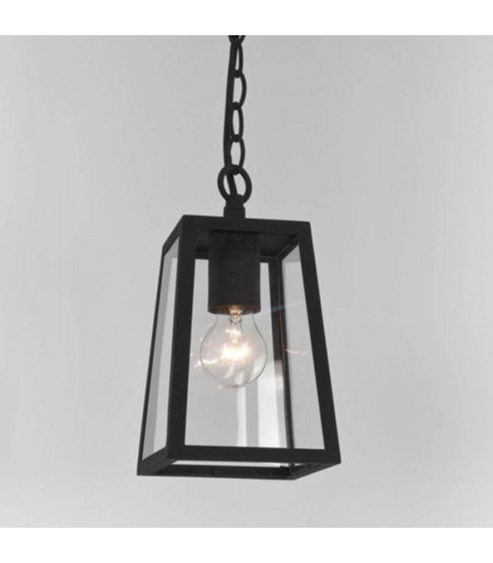1 Light Outdoor Ceiling Pendant Light Black, E27