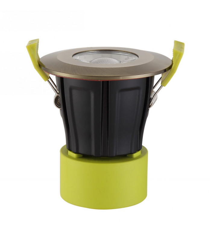 Dimmable LED Recessed Downlight, Antique Brass, 38 deg. Beam Angle, 840lm, 5000K, IP65, DRIVER INCLUDED