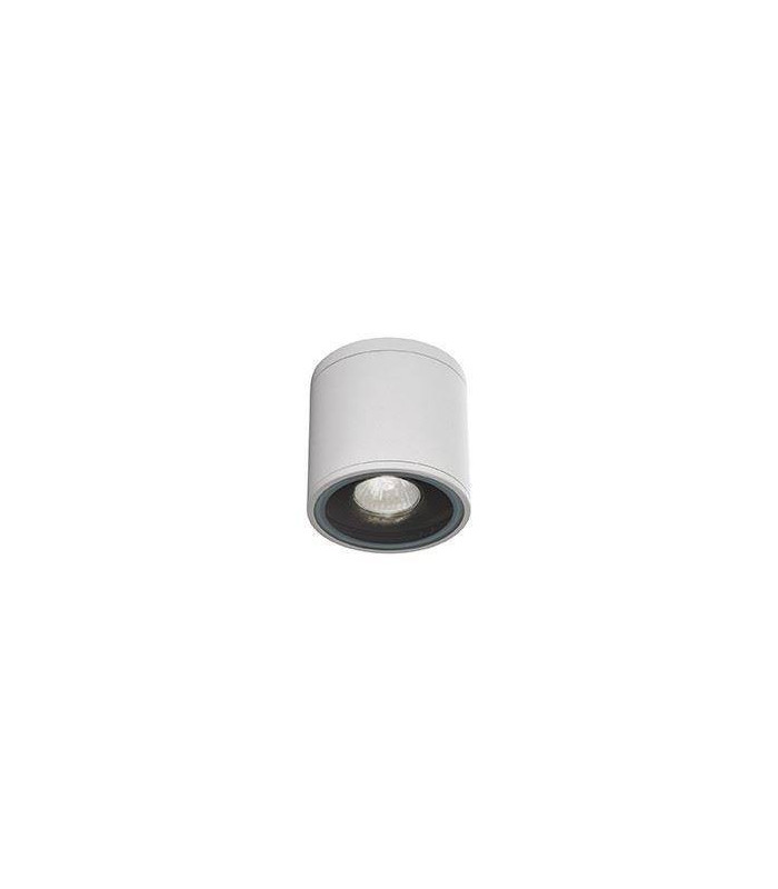 1 Light Outdoor Surface Mounted Ceiling Downlights White, Polished Chrome IP44, GU10
