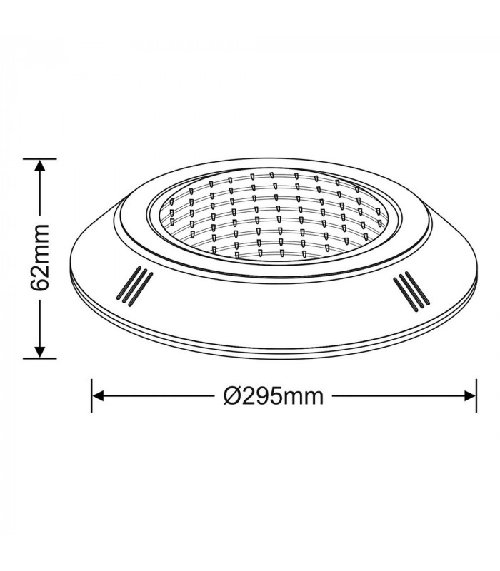 15W, 12V White Trim LED External Light, 120 deg. Beam Angle, 3000K, IP68, DRIVER NOT 120 deg. Beam Angle, INC.