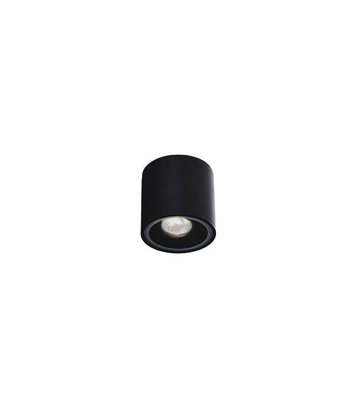1 Light Outdoor Surface Mounted Ceiling Downlights Black IP44, GU10
