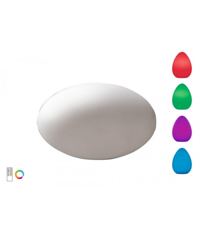 Oval Table Lamp Induction LED RGB Outdoor IP65, 120lm, Opal White