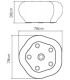 Stool Direct Charge 1 Light LED RGB Outdoor IP65, 120lm, Opal White