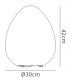 Egg Table Lamp Large 1 Light E27 Outdoor IP65, Opal White