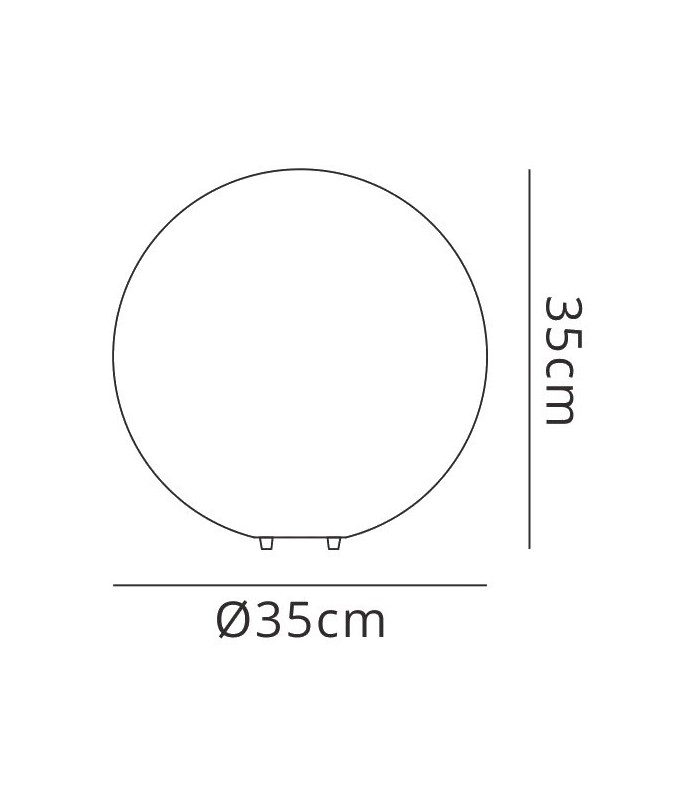 Globe Table Lamp 1 Light E27 Small Outdoor IP65, Opal White