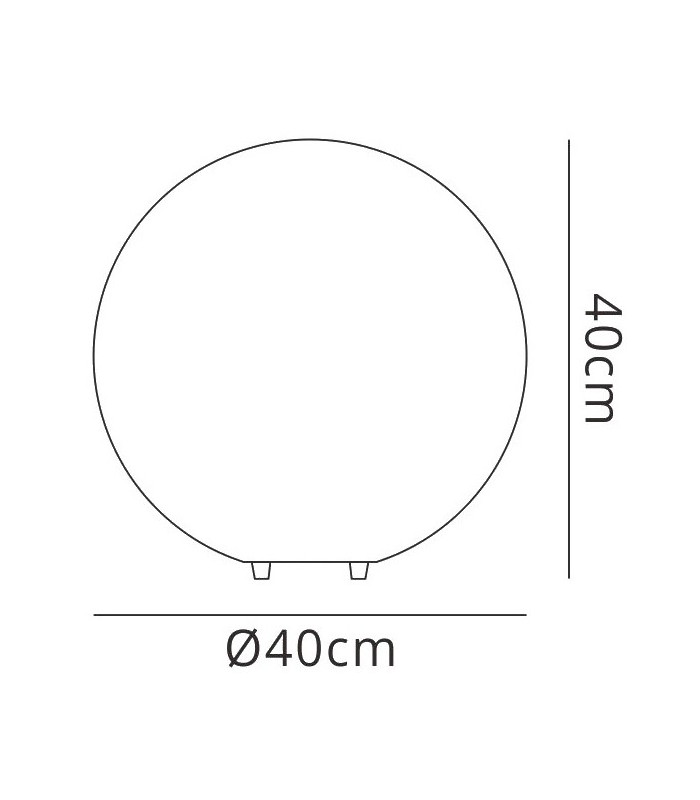 Globe Table Lamp 1 Light E27 Medium Outdoor IP65, Opal White