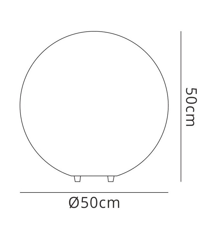 Globe Table Lamp 1 Light E27 Large Outdoor IP65, Opal White