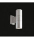 2 Light Outdoor Small Up Down Wall Light Aluminium, Black IP44, GU10