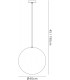 Globe Ceiling Pendant 1 Light E27 Medium Outdoor IP44, Opal White