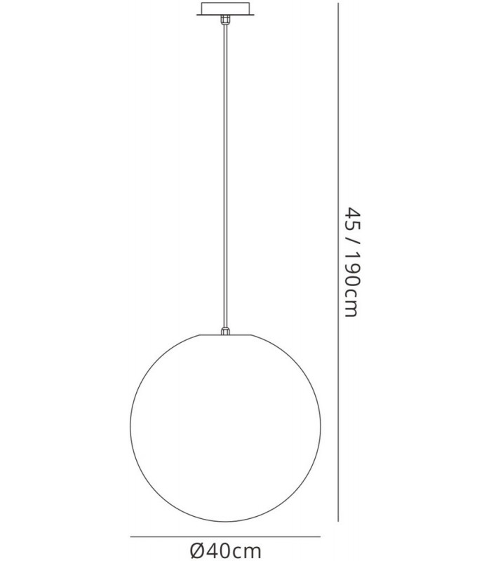 Globe Ceiling Pendant 1 Light E27 Medium Outdoor IP44, Opal White