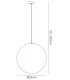 Globe Ceiling Pendant 1 Light E27 Large Outdoor IP44, Opal White