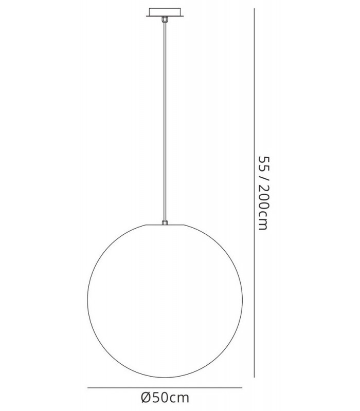 Globe Ceiling Pendant 1 Light E27 Large Outdoor IP44, Opal White