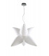 Ceiling Pendant 6 Light E27 Outdoor IP44, Matt White, Opal White