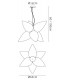Ceiling Pendant 6 Light E27 Outdoor IP44, Matt White, Opal White