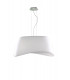 Ceiling Pendant 2 Light E27 Oval Outdoor IP44, Matt White, Opal White