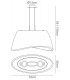 Ceiling Pendant 2 Light E27 Oval Outdoor IP44, Matt White, Opal White
