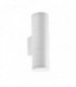 2 Light Outdoor Small Up Down Wall Light White, Oyster IP44, GU10