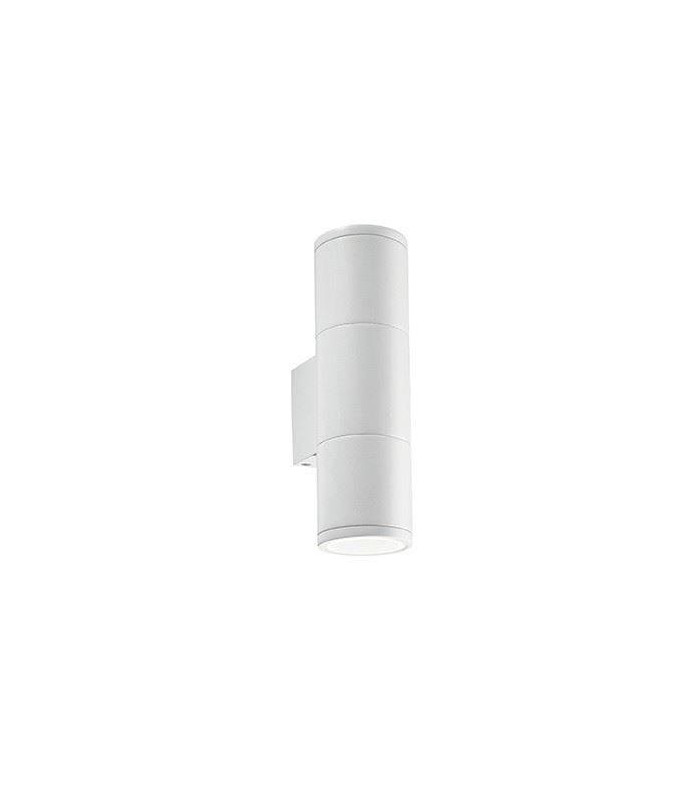 2 Light Outdoor Small Up Down Wall Light White, Oyster IP44, GU10