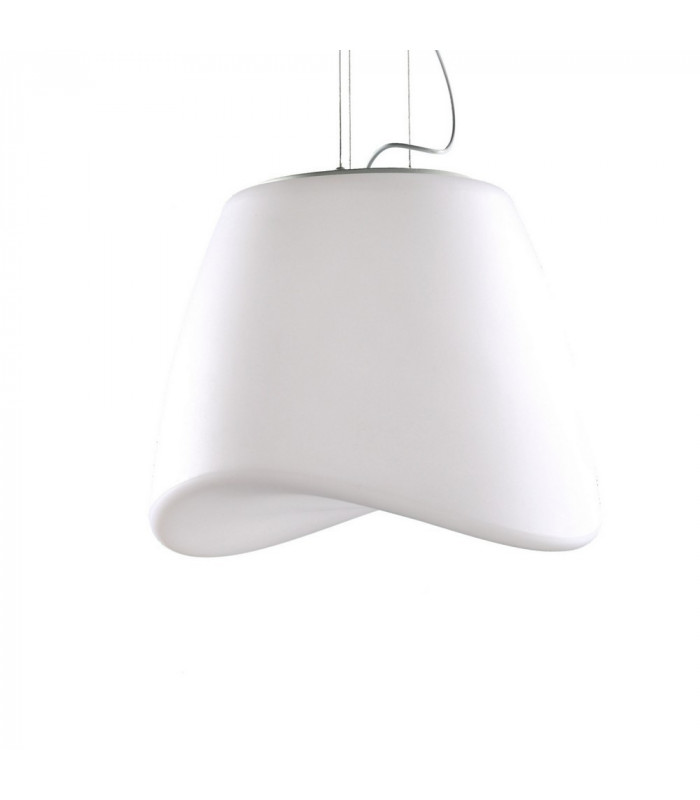 Ceiling Pendant 3 Light E27 Round Outdoor IP44, Matt White, Opal White
