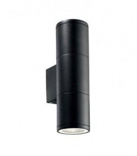 2 Light Outdoor Small Up Down Wall Light Black White IP44, E27