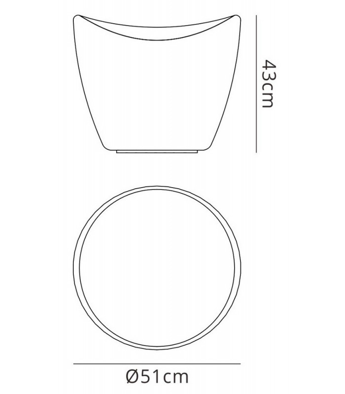 Stool No Light Outdoor, Opal White