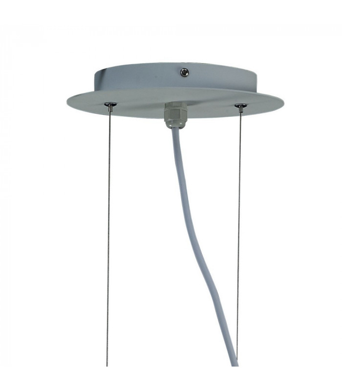 Ceiling Pendant 6 Light E27 IP44, Matt White, Opal White