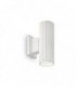 2 Light Outdoor Up Down Wall Light White, Black IP44, E27