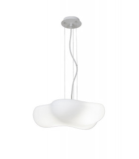 Ceiling Pendant 4 Light E27 Indoor, Matt White, Opal White