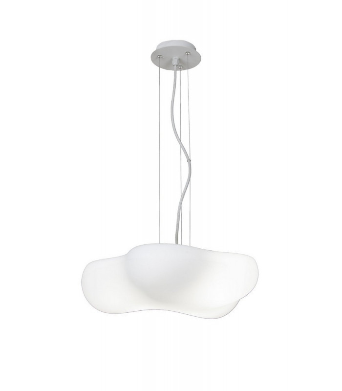 Ceiling Pendant 4 Light E27 Indoor, Matt White, Opal White